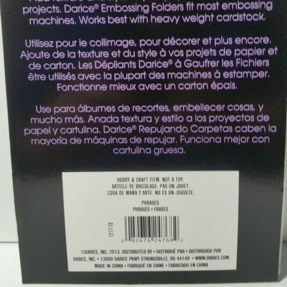 Darice Embossing Folder Congratulations Scrapbook Paper Crafts Cards - Picture 5 of 6